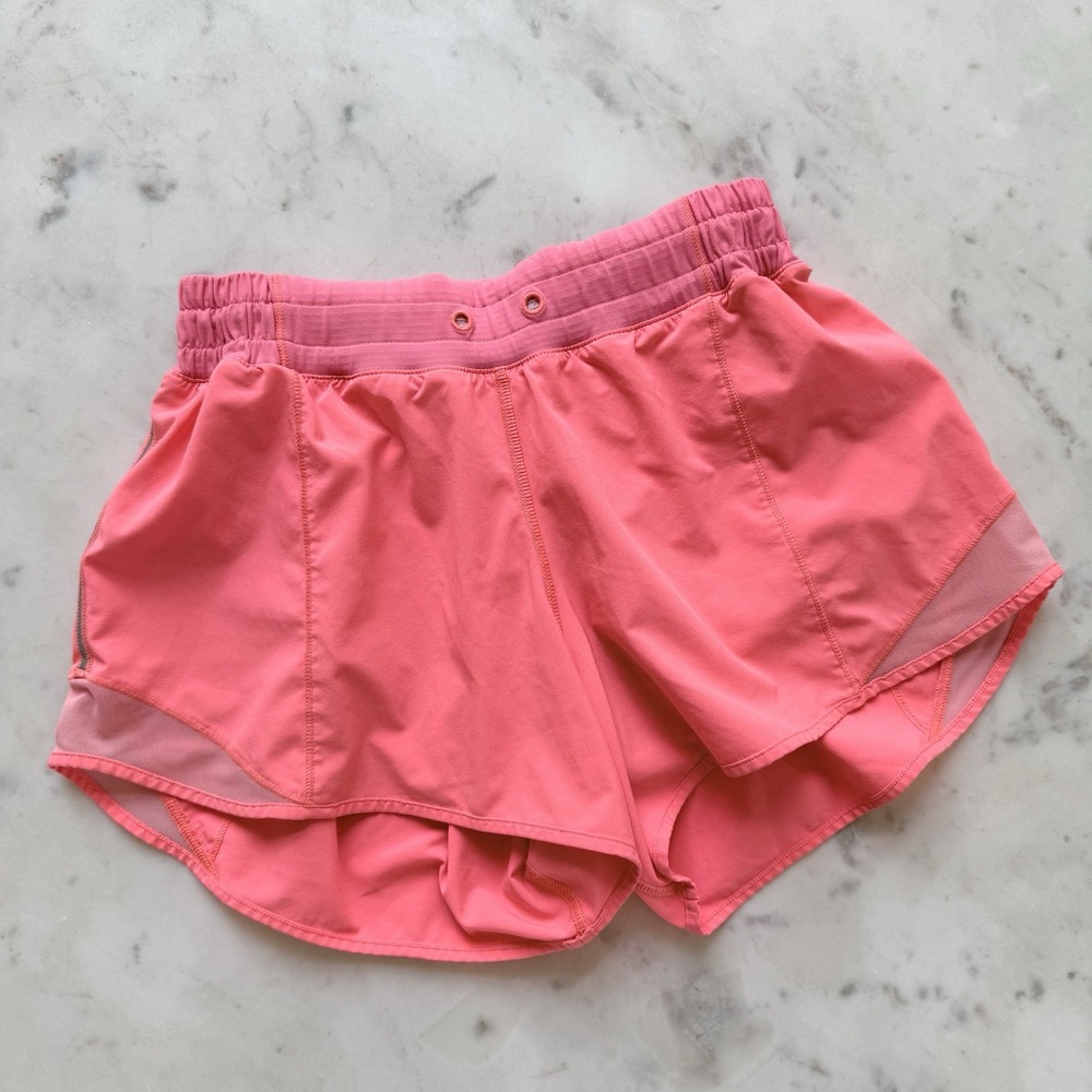 Lululemon Shorts Womens 6 Hotty Hot Bright Pink Flash Light Running 2"